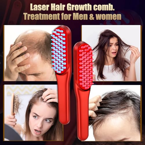 Men'S Grooming Brush - مشط نمو الشعر بالليزر، علاج نمو