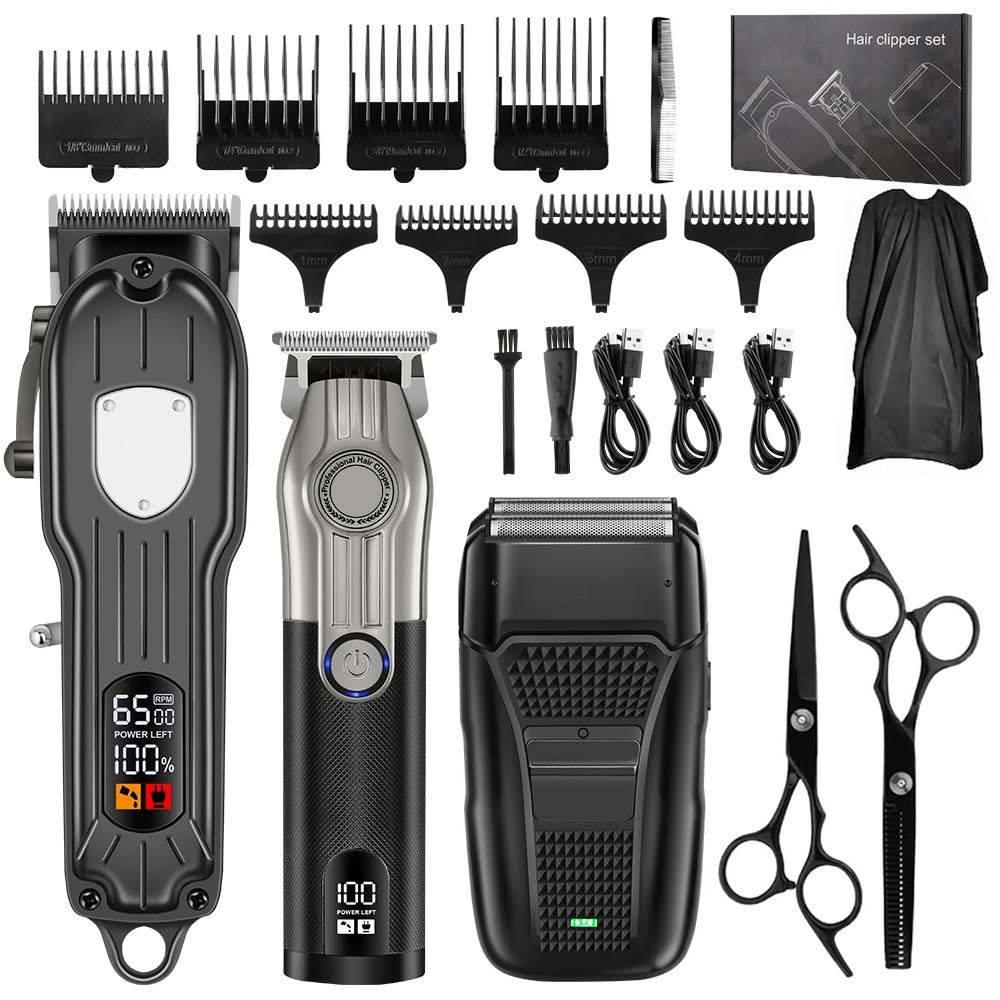 Men'S Grooming Brush - مجموعة ماكينة حلاقة الشعر الاحترافية للرجال