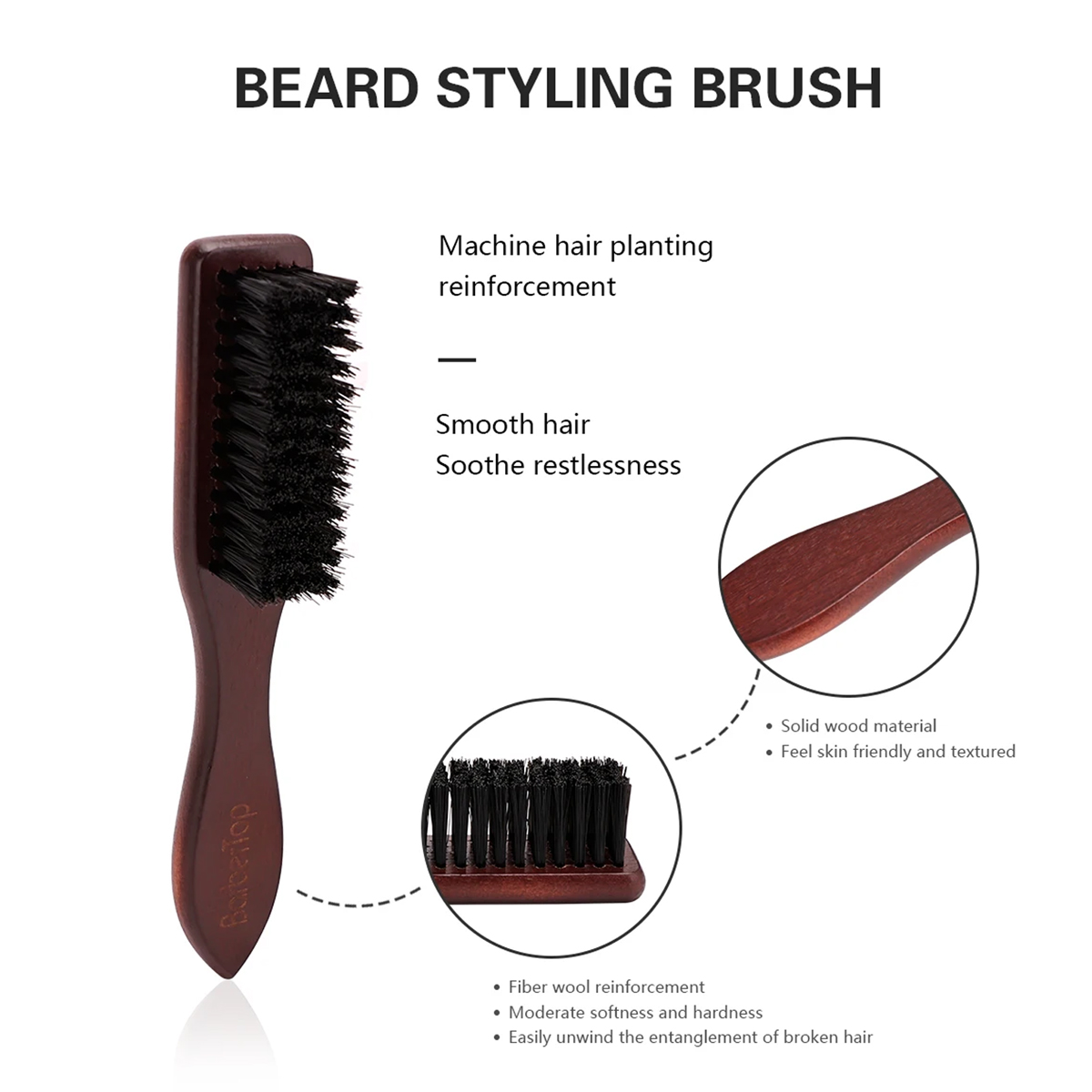 صالون الحلاقة مقبض خشبي شعيرات - مراجعة Men'S Grooming Brush وسعره