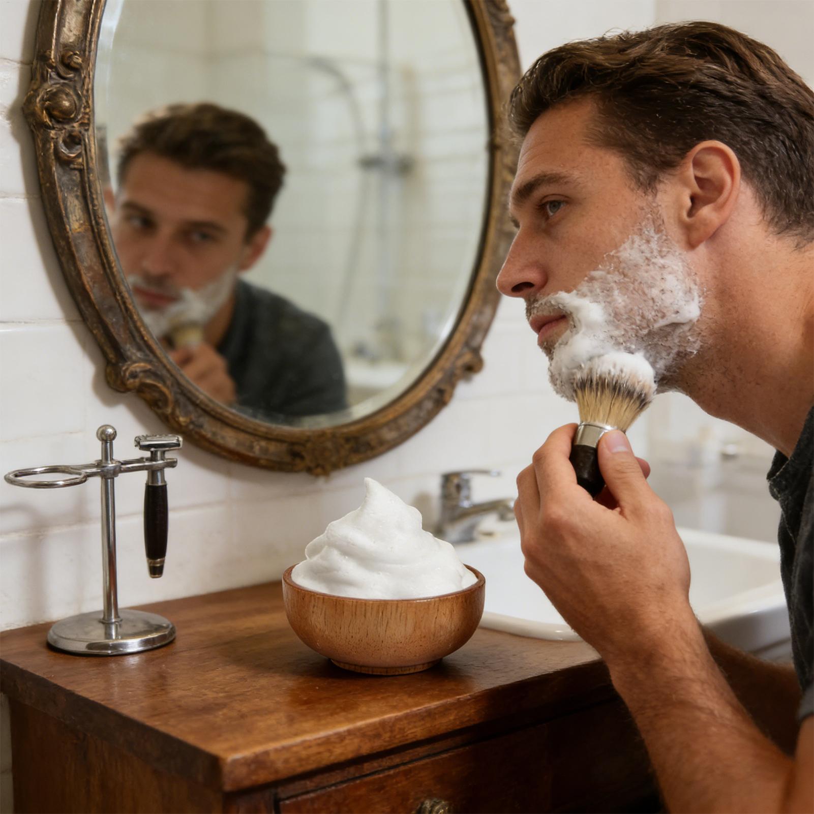 وعاء حلاقة خشبي بغطاء، وعاء رغ - مراجعة Men'S Grooming Accessories Kit وسعره