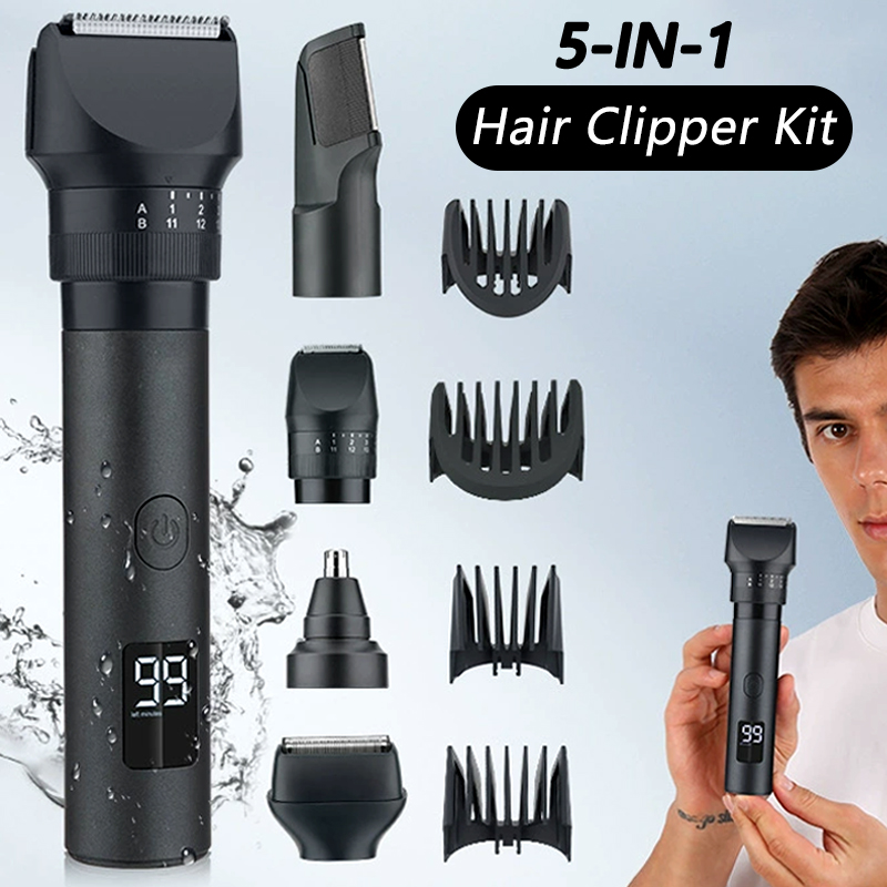 ماكينة حلاقة الشعر اللاسلكية 5 - مراجعة Mens Grooming Barber وسعره
