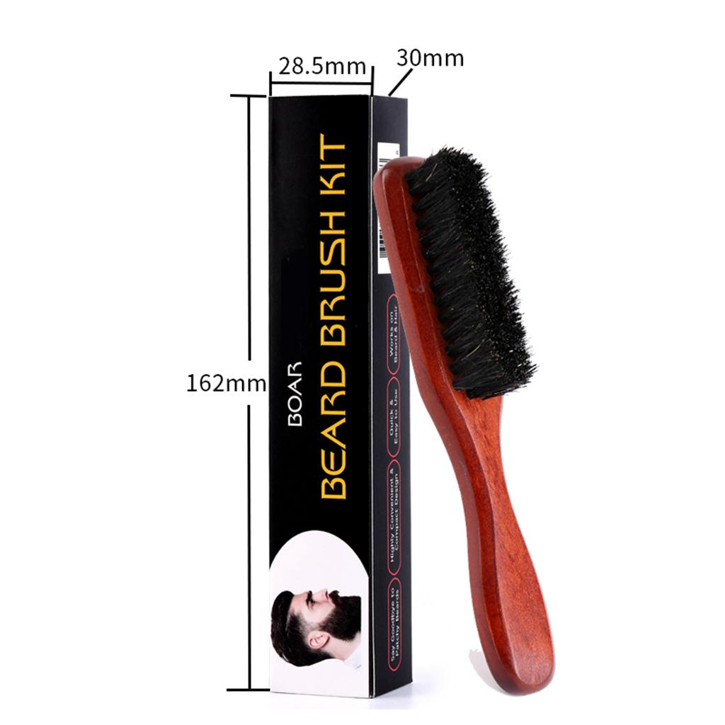 فرشاة لحية بمقبض خشبي للرجال،  - مراجعة Men'S Grooming Accessories Kit وسعره