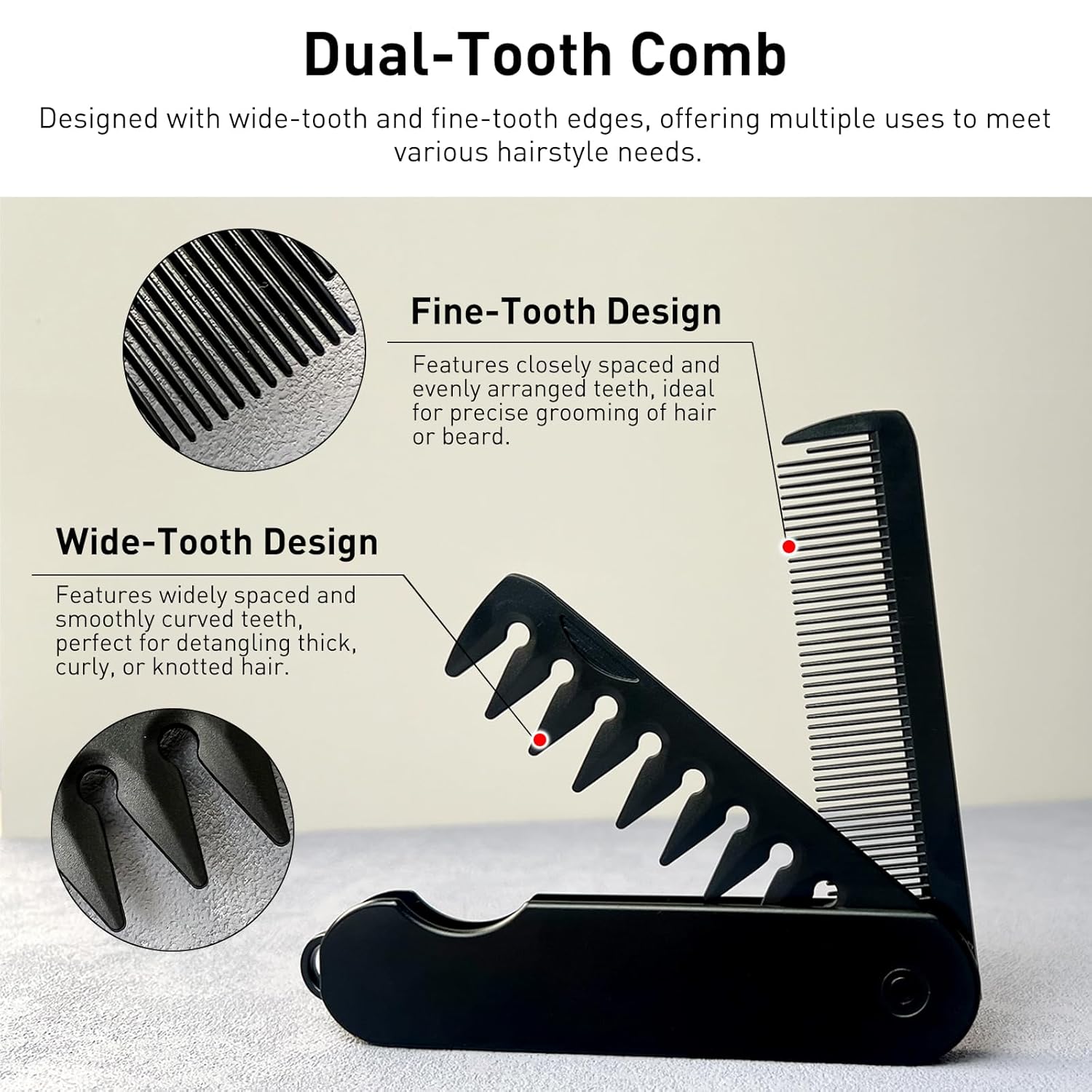 مشط جيب قابل للطي للرجال 2 في  - مراجعة Men'S Grooming Accessories Kit وسعره
